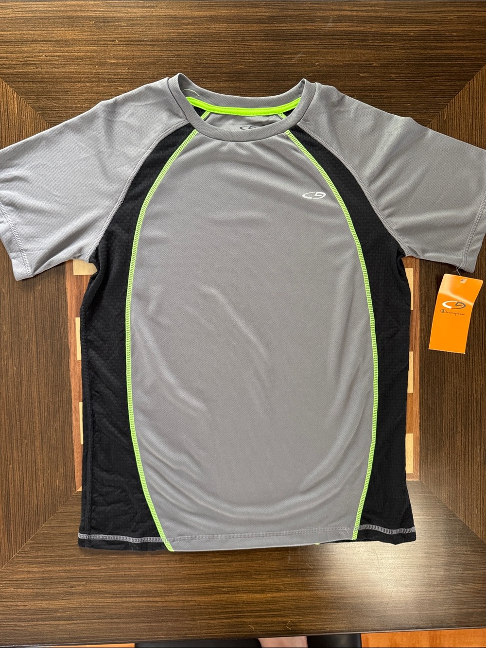 Champion DuoDry boys short sleeve gray t-shirt size L 12-14.